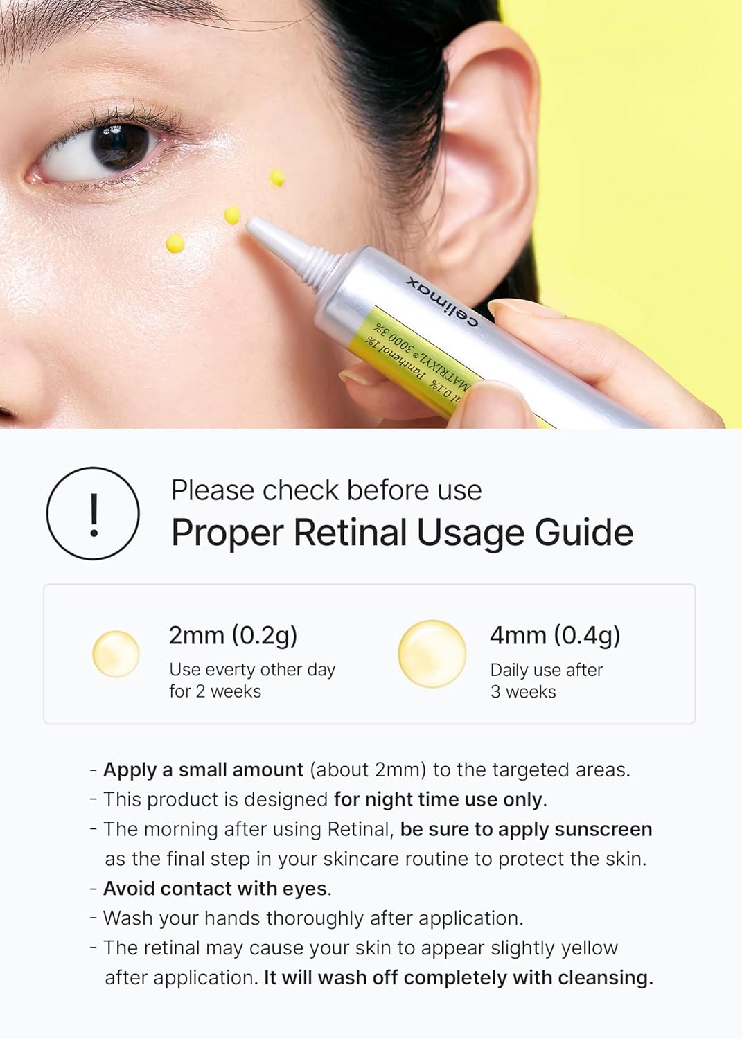 celimax The Vita A Retinal Shot Tightening Booster | 0.1% Retinal, 3% Matryxyl, High-Strength Retinoid for Anti-Aging, Pore Minimizer, Wrinkles & Fine Lines, Firmer Skin