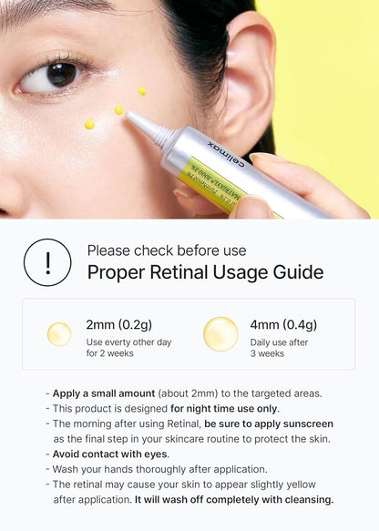 celimax The Vita A Retinal Shot Tightening Booster | 0.1% Retinal, 3% Matryxyl, High-Strength Retinoid for Anti-Aging, Pore Minimizer, Wrinkles & Fine Lines, Firmer Skin
